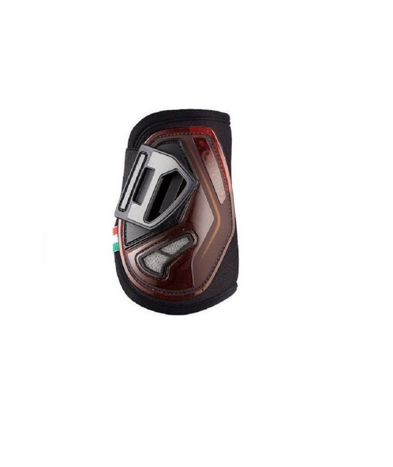AC651-braun Acavallo OPERA Gamaschen EClick mit Gel hinten