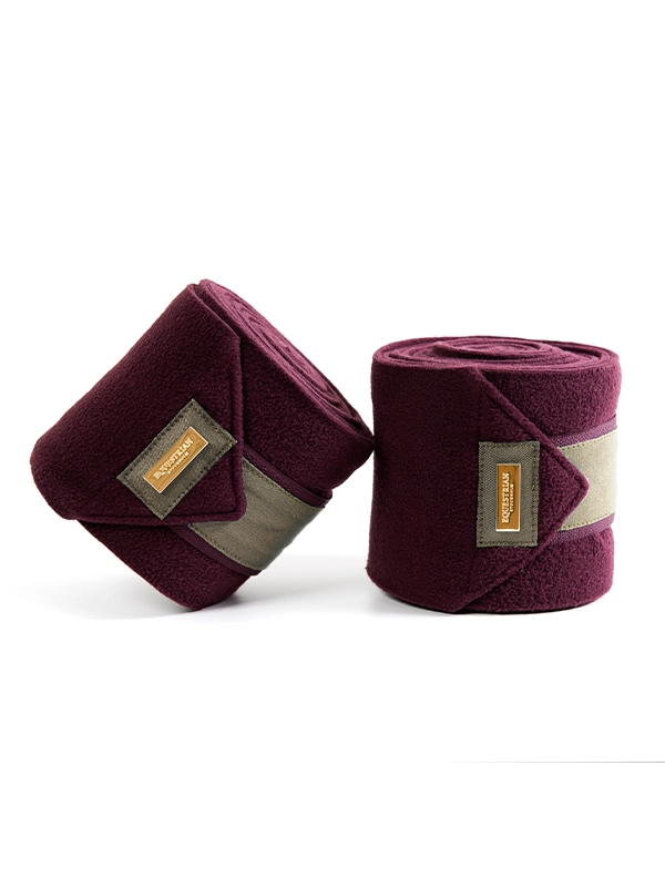 Equestrian Stockholm Fleece Bandagen Crystal Merlot Gold