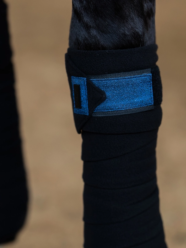 Equestrian Stockholm Fleece Bandagen Polar Night Glimmer